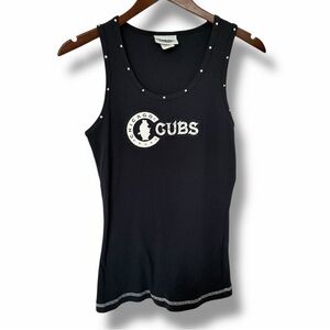 Vintage Chicago Cubs Rhinestone Navy Tank XL